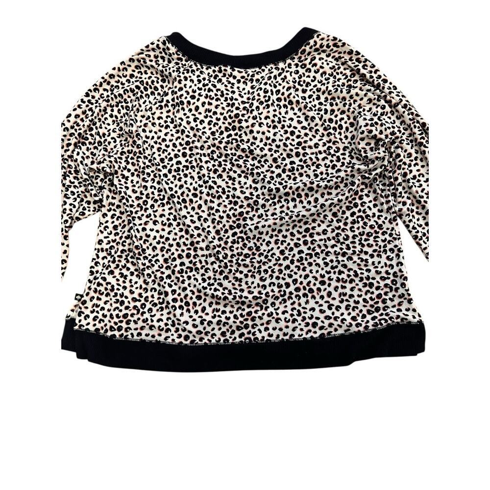 Kate Spade Womens Blue White Pink Leopard Print V-Neck Long Sleeve Pajama Set XL - Picture 8 of 16